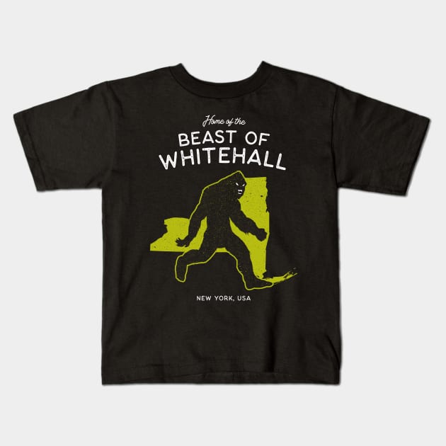 Home of the Beast of Whitehall - New York USA Cryptid Kids T-Shirt by Strangeology